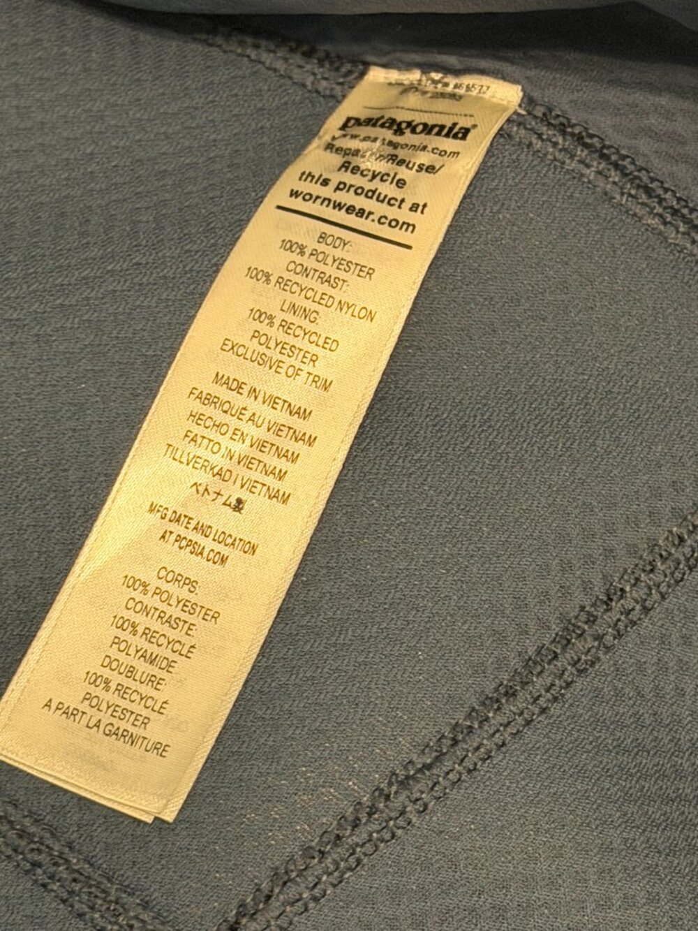 Patagonia Women's Classic Retro-X Fleece Vest Blue/Ochre Size M EUC - Picture 6 of 7
